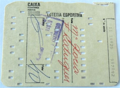 cartao de aposta antigo loteria esportiva